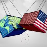 Infographic demonstrating the toll of tariffs and trade wars to the entire world