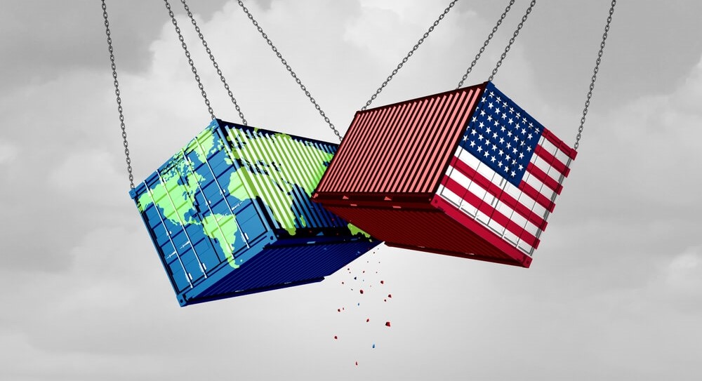 Infographic demonstrating the toll of tariffs and trade wars to the entire world